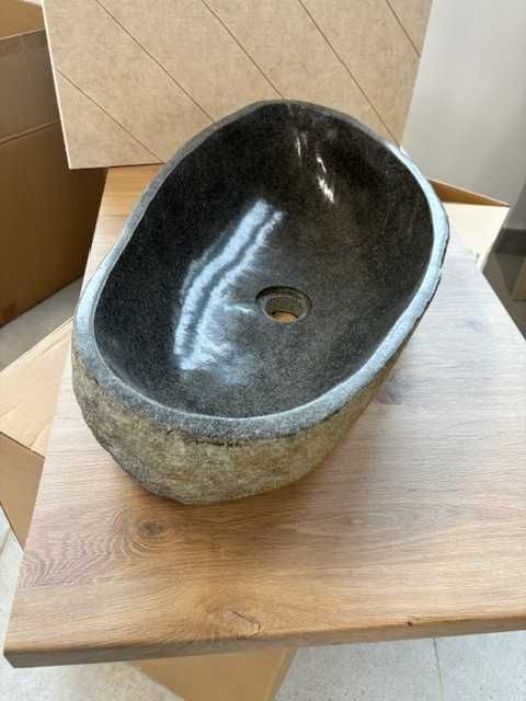 umywalka kamienna kamień rzeczny nowość 62x33 cm