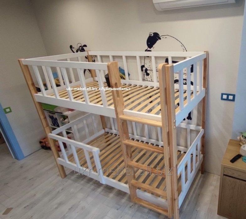 Ліжко двоярусне дерев'яне Синди1 (кровать двухъярусная)