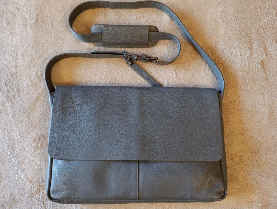 Кожаная сумка портфель для нетбука через плечо Paul Costelloe, Англия