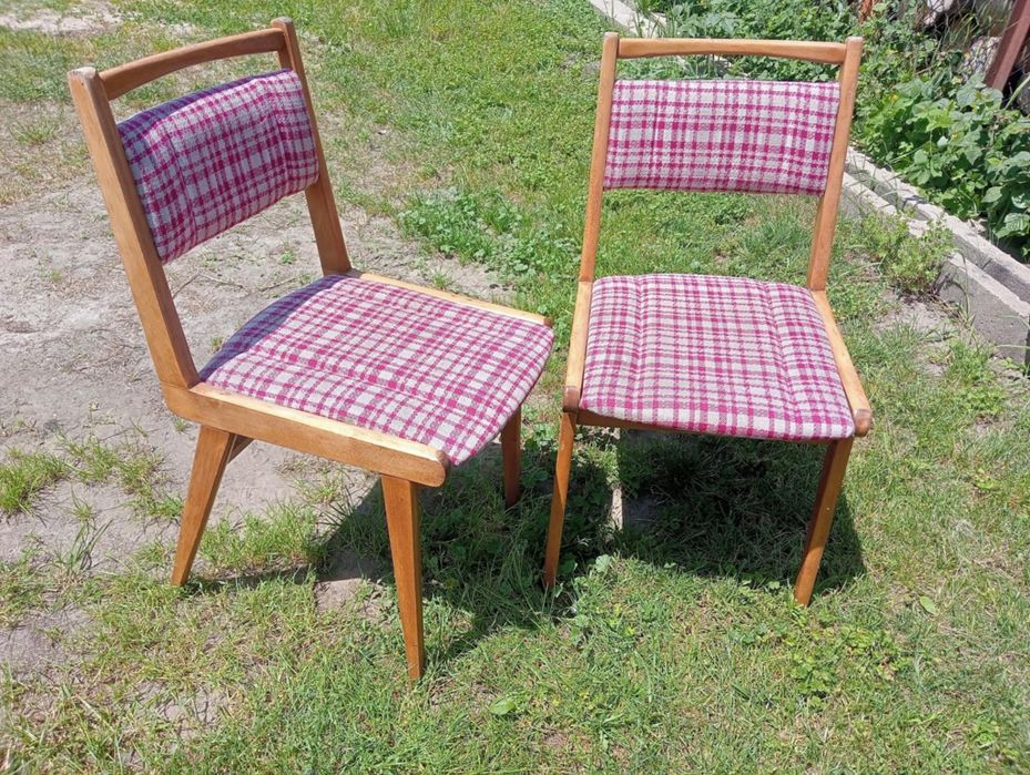 Stare Drewniane Krzesło Taboret Aga Jar Patyczak Thonet PRL