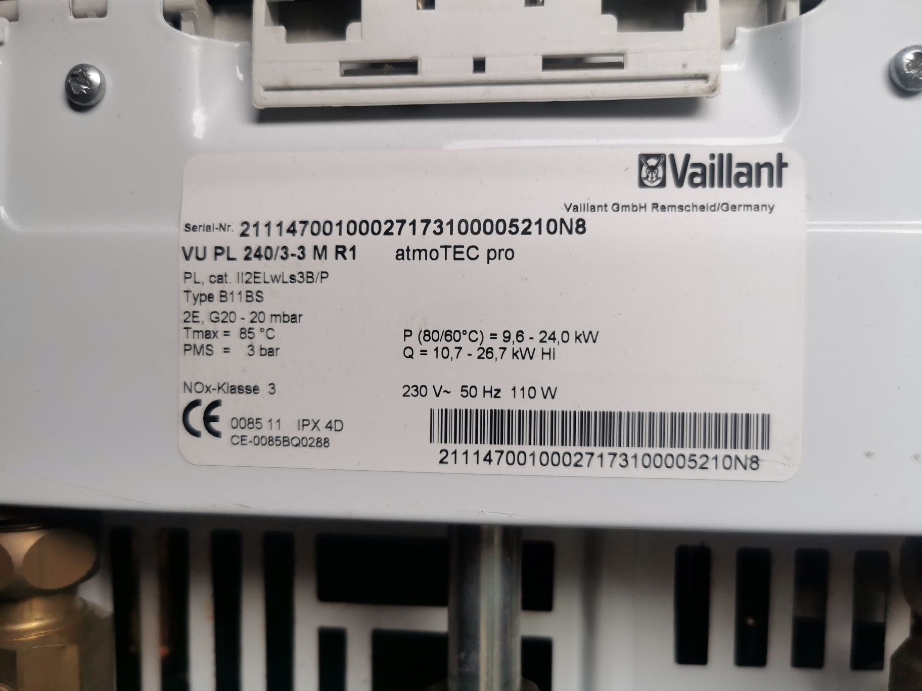Piec gazowy  jednofuncyjny Vaillant atmoTEC pro 240 3 3m R1