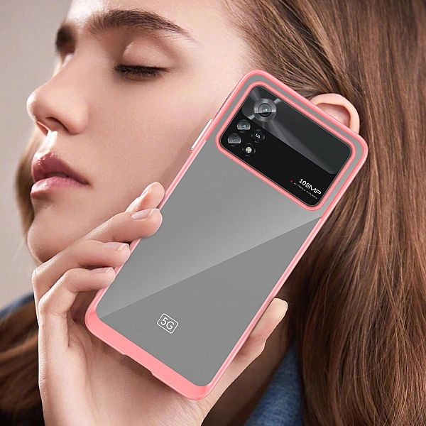 Etui Outer Braders z Ramką do Xiaomi Poco X4 Pro 5g czerwony