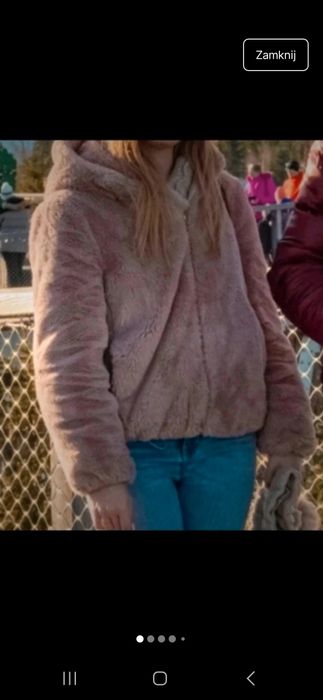Kurtka pikowana sztuczne futro reserved