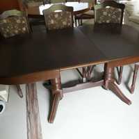 stół dębowy i  4 krzesła