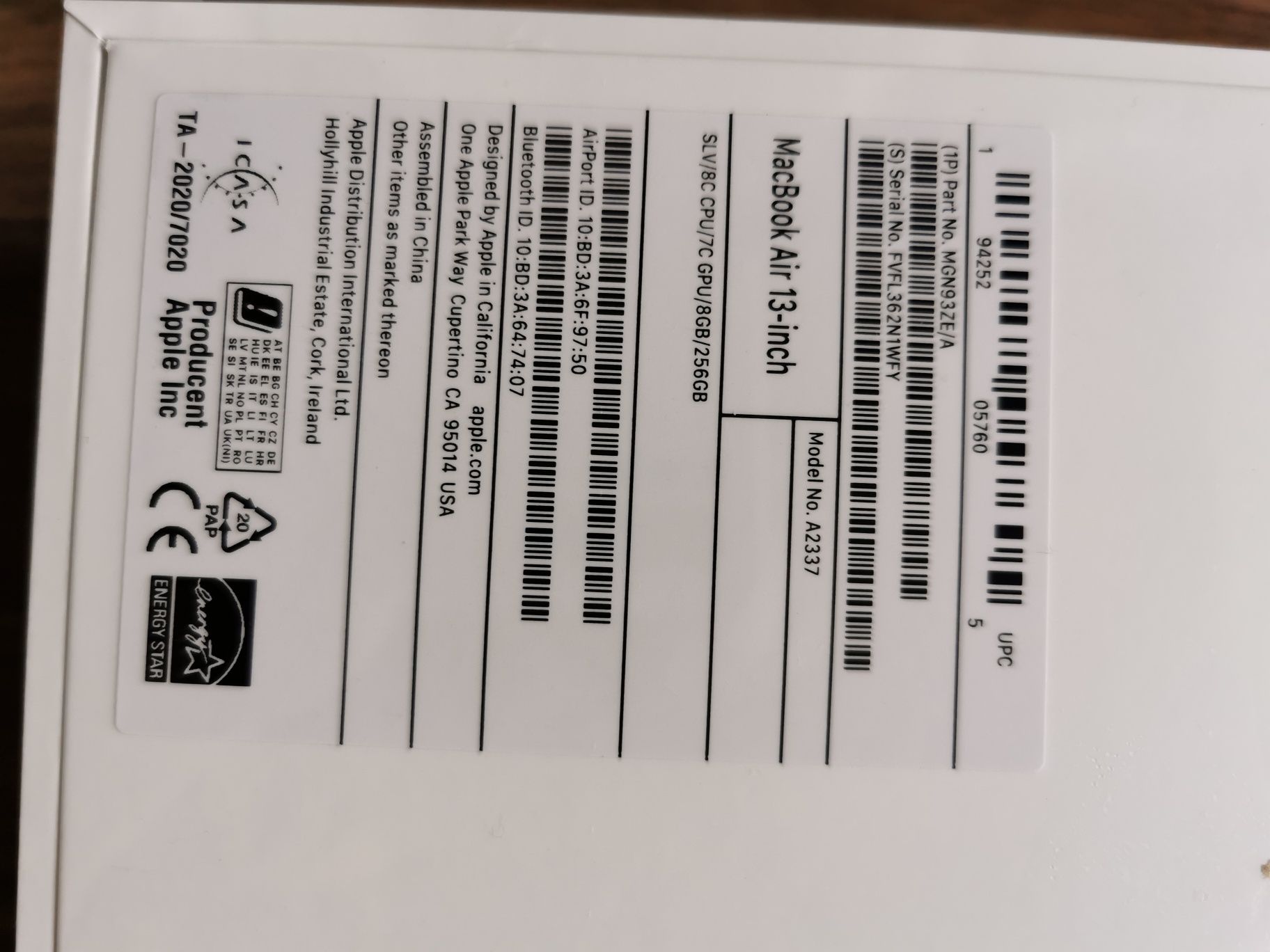 Apple MacBook Air 13 (8 GB)