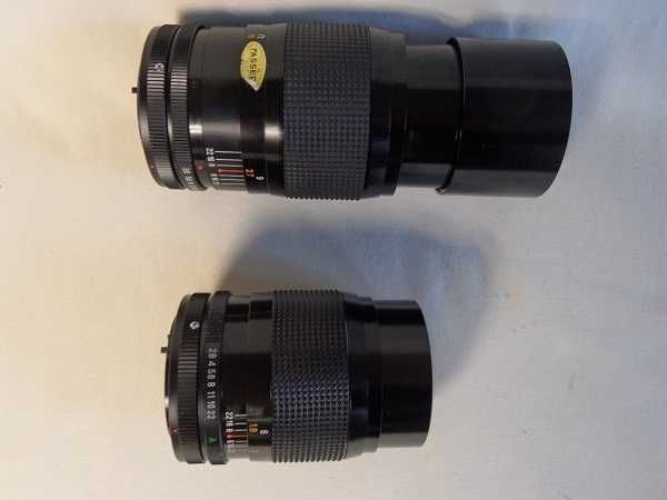 2 obiektywy KENLOCK stało ogniskowe 135 i 200 mm bagnet canon