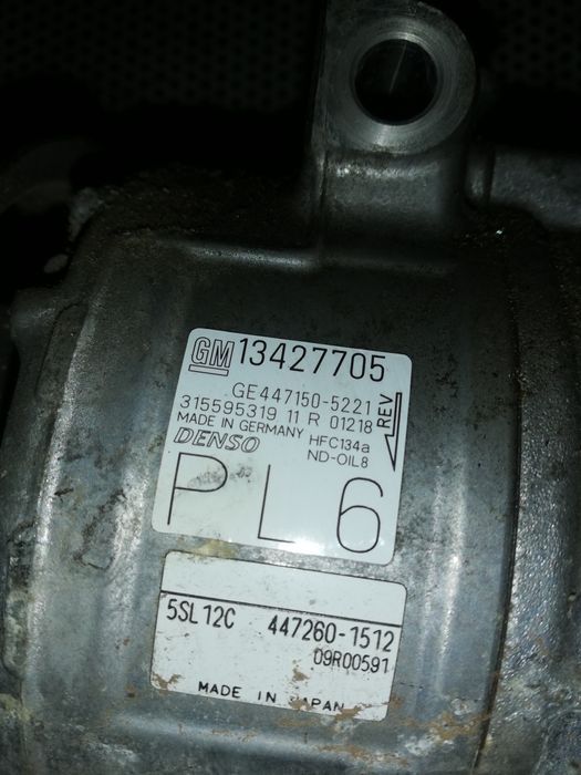 Sprężarka kompresor klimatyzacji Opel Corsa E 1.0 turbo