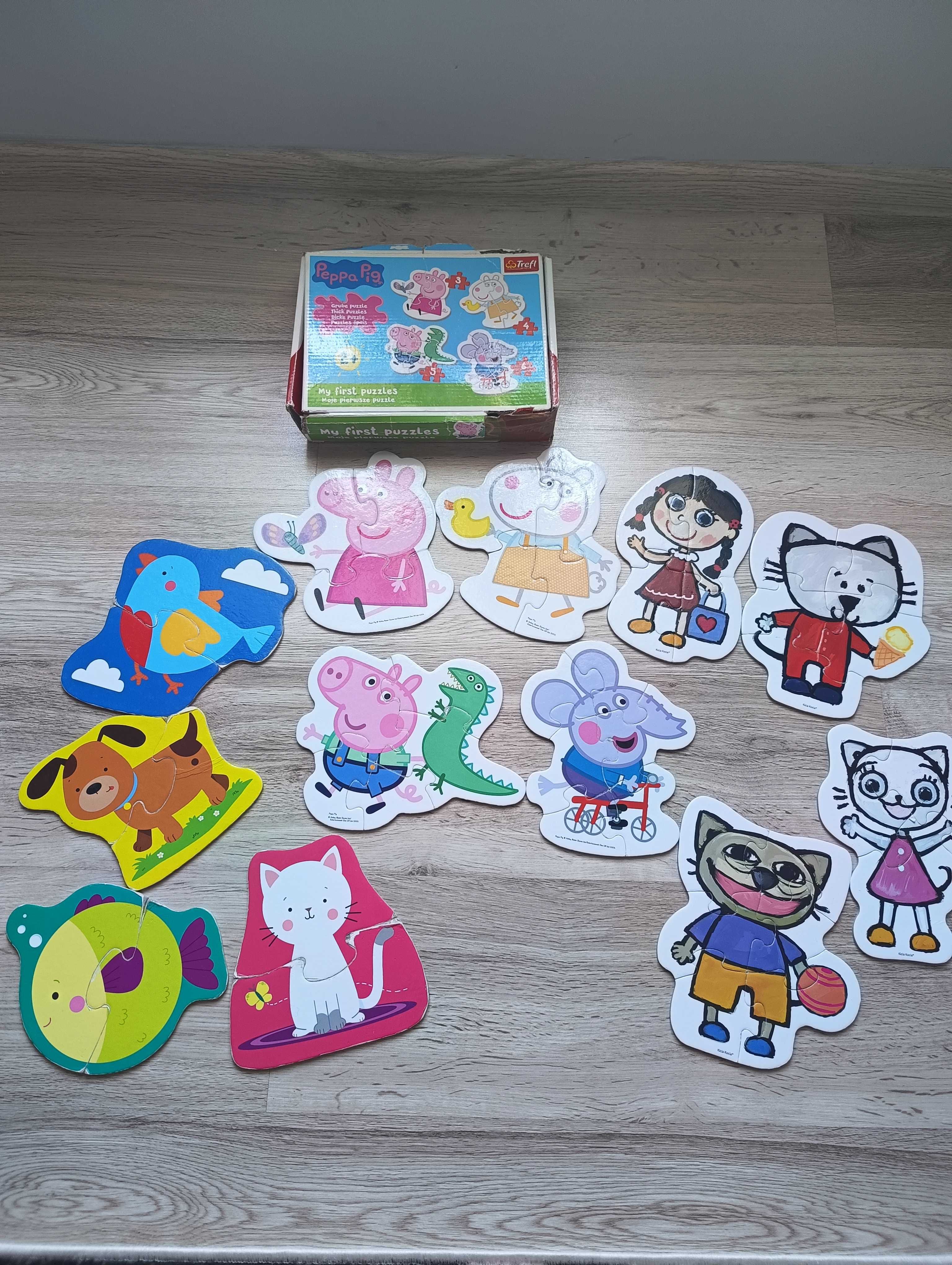 3 komplety puzzli dla 2 latka