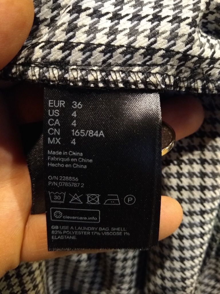 Sukienka H&M rozmiar 36 elegancka krata