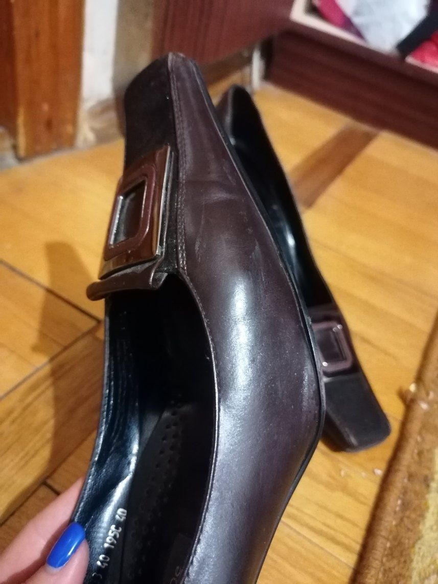 Туфли кожа замш