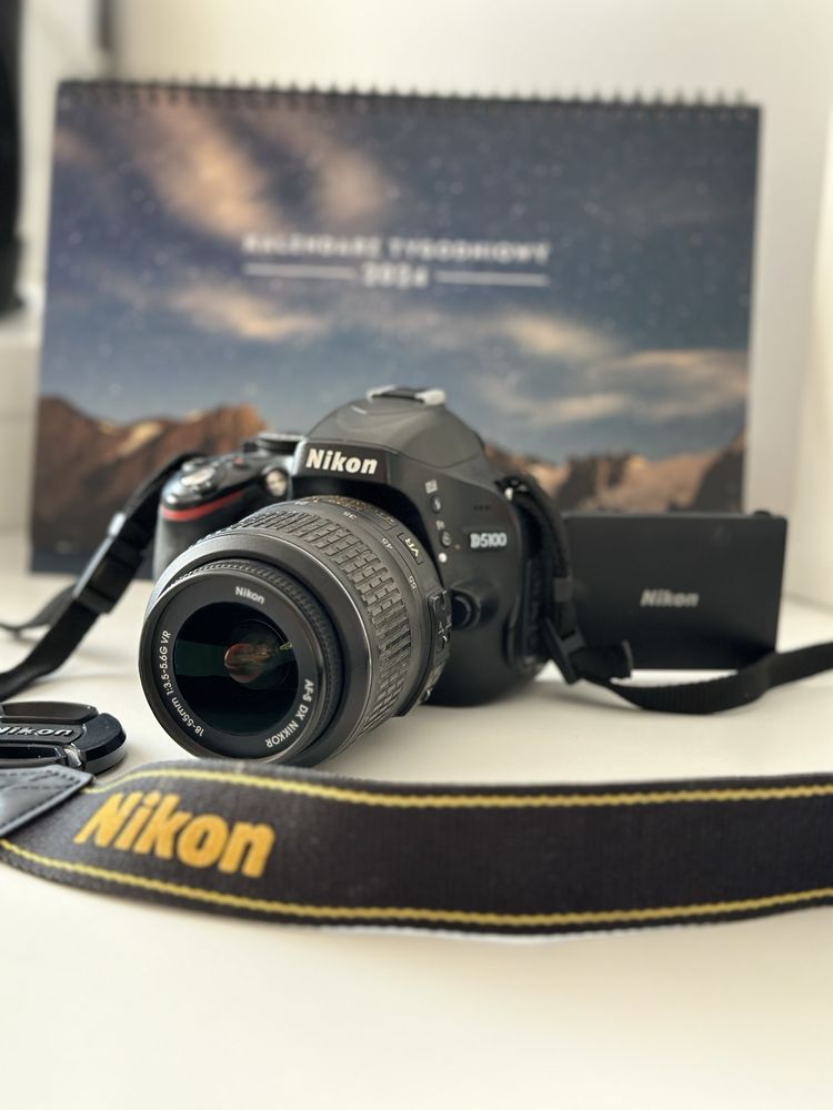 Aparat Nikon D5100 + obiektyw 18-55mm + ładowarka – stan bardzo dobry