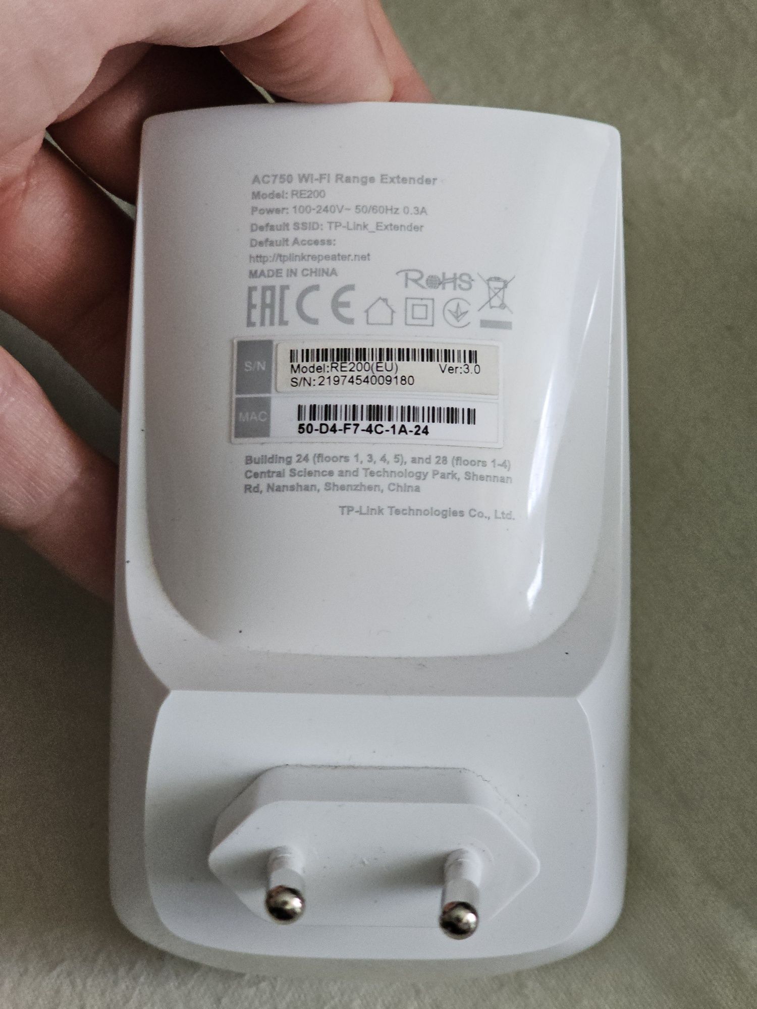 TP-Link RE200 AC750 wifi wzmacniacz sieci repeater