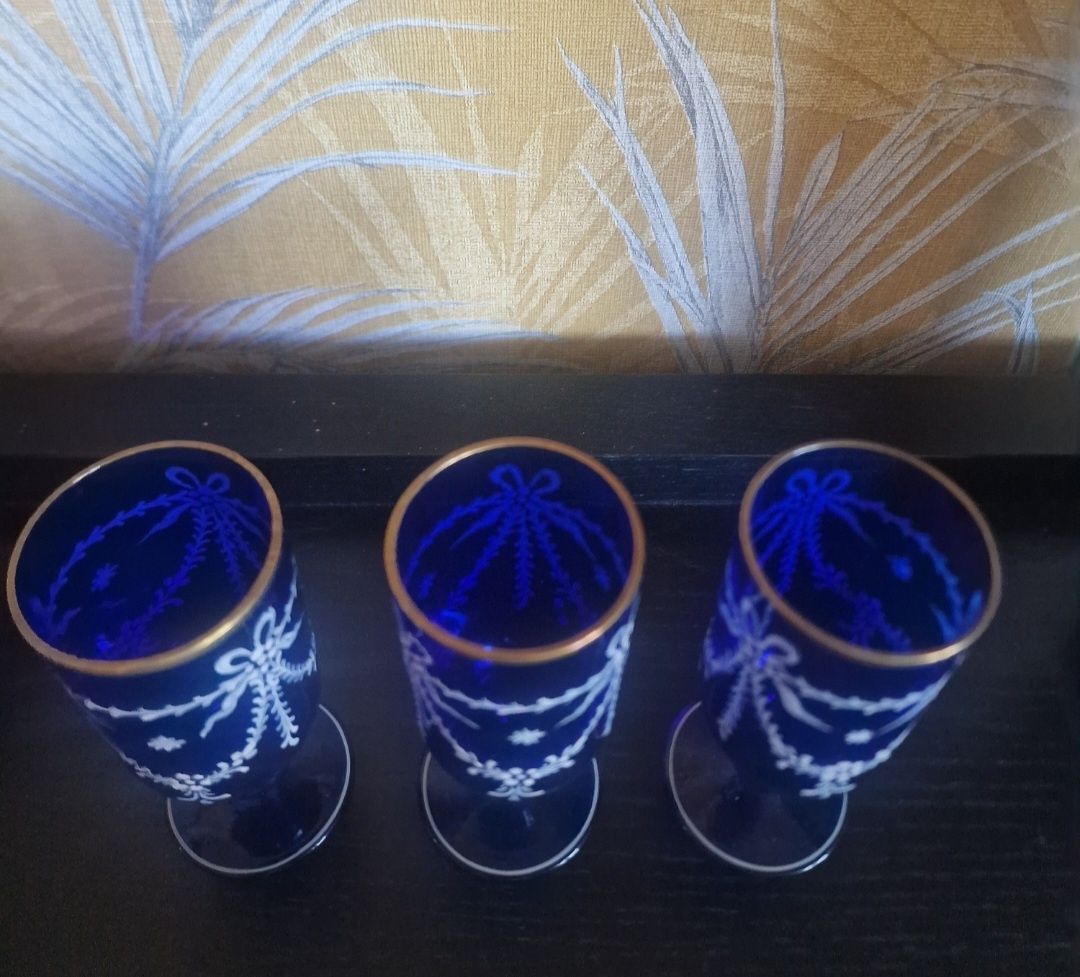Copos azul cobalto