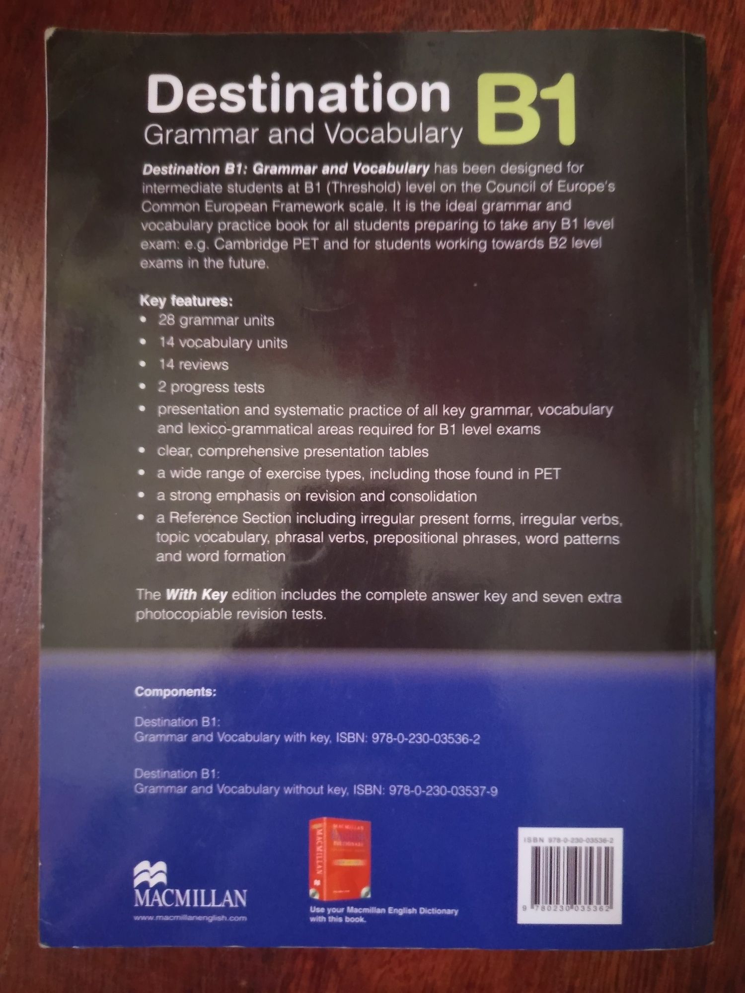 Destination B1 grammar & vocabulary with key