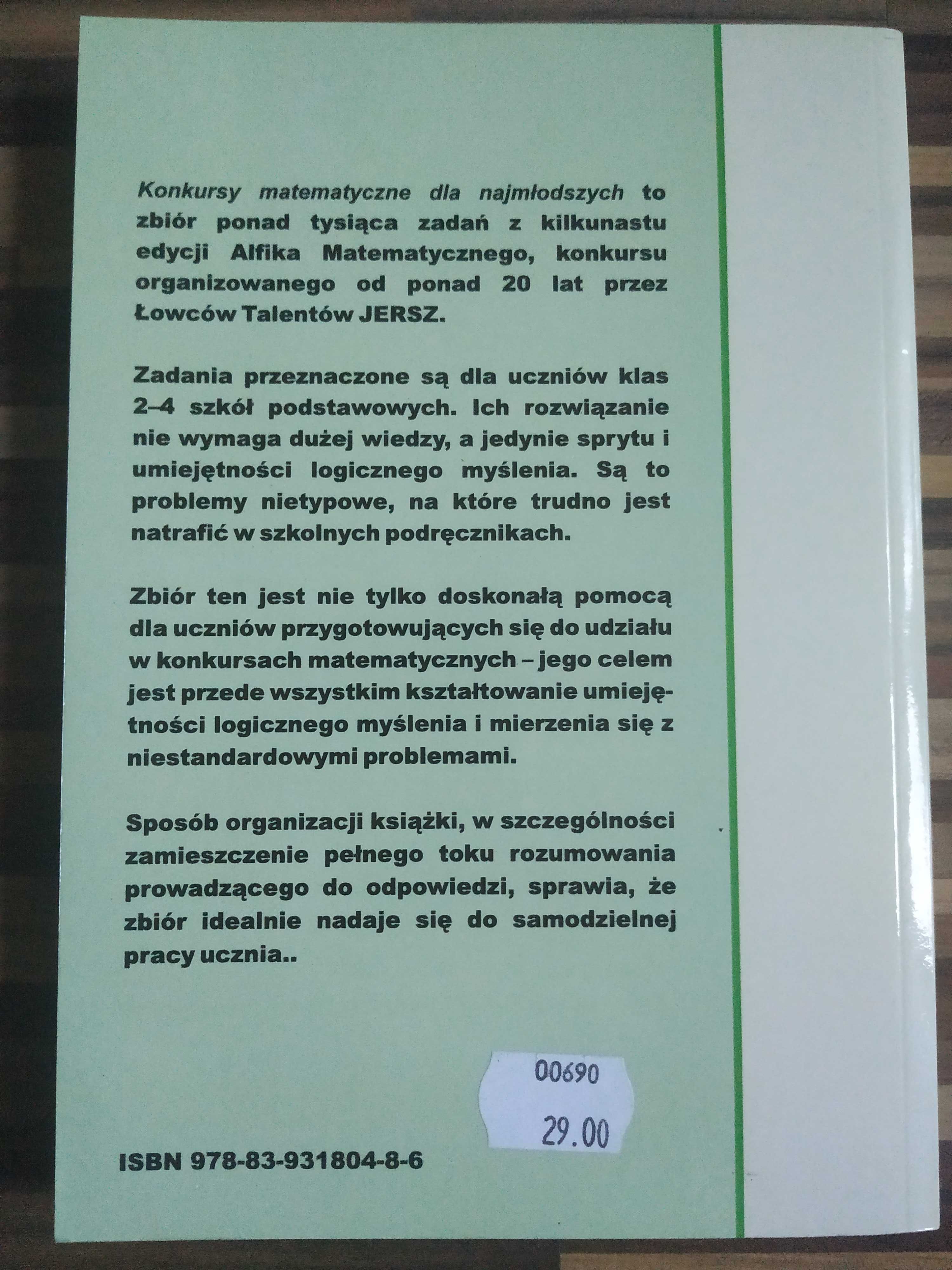 Konkursy matematyczne dla najmłodszych Tomasz Elsner