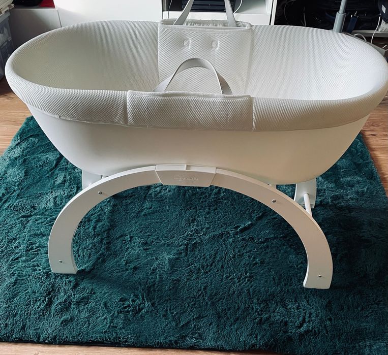 Kosz Mojżesza ze stojakiem Shnuggle Biały