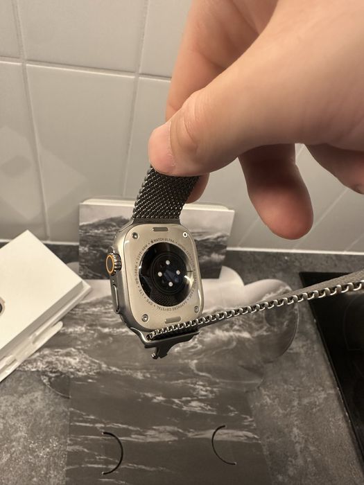 Apple Watch Ultra Wide 2 + Bransoleta Titanium Srebrna L