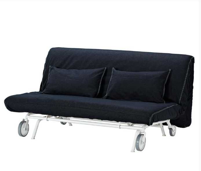 Sofá-cama 2 lugares (IKEA / PS LEVOS) Vansta azul escuro
