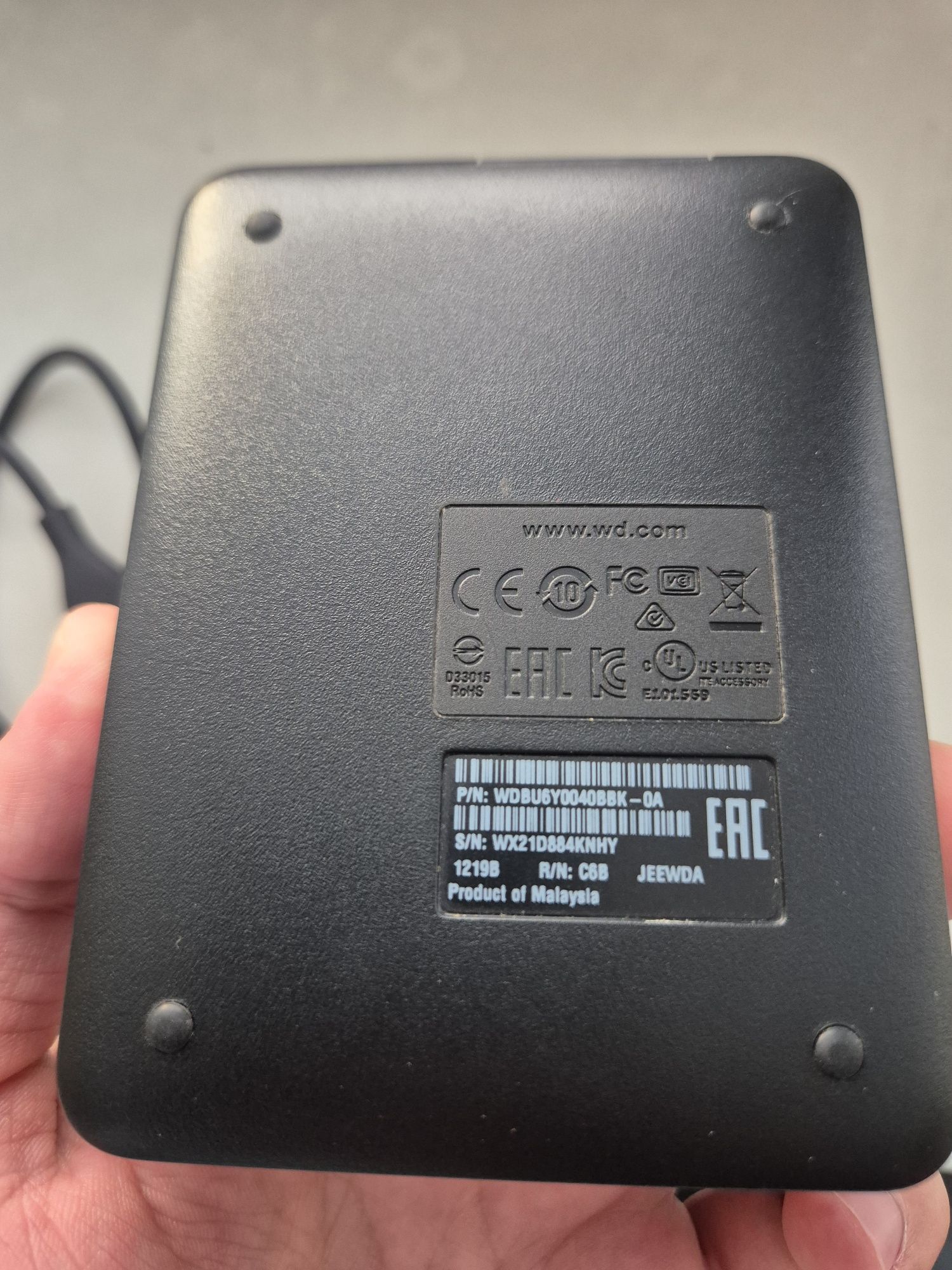 Внешний жесткий диск 2.5" 4TB WD