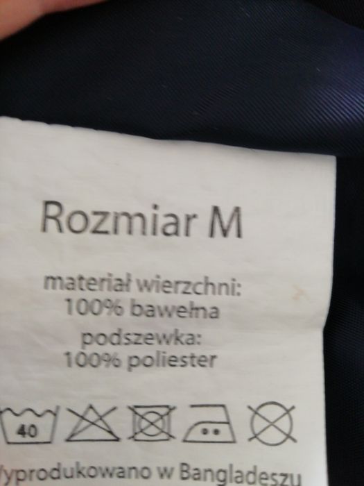 Płaszcz dwurzędiwe guziki, kolor granatowy