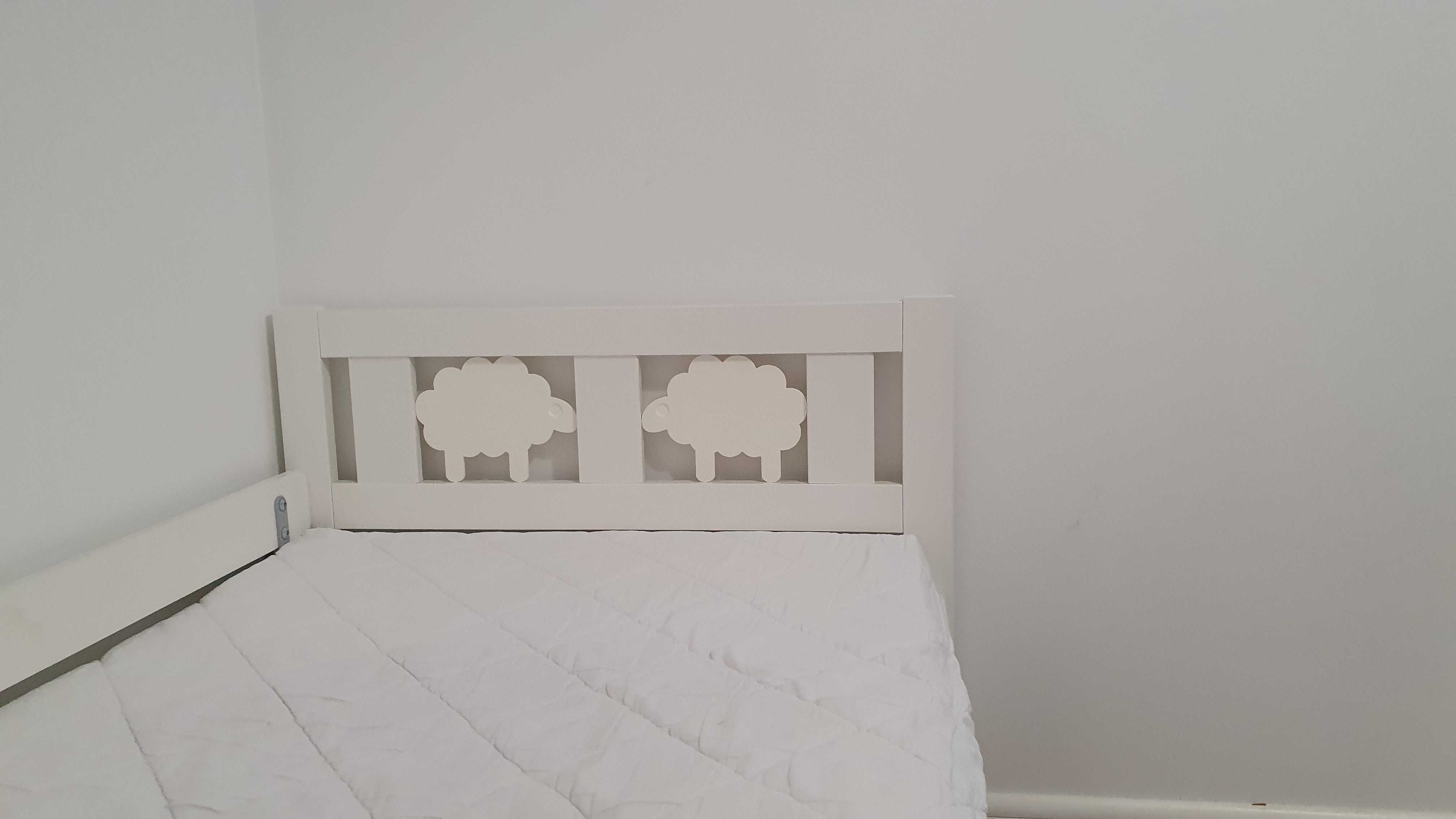 Ikea kritter Rama łóżko z dnem listew biały 70x160