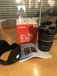 Objectiva/lente Canon Zoom EF-S 10-22mm 1:3.5-4.5 USM (299)