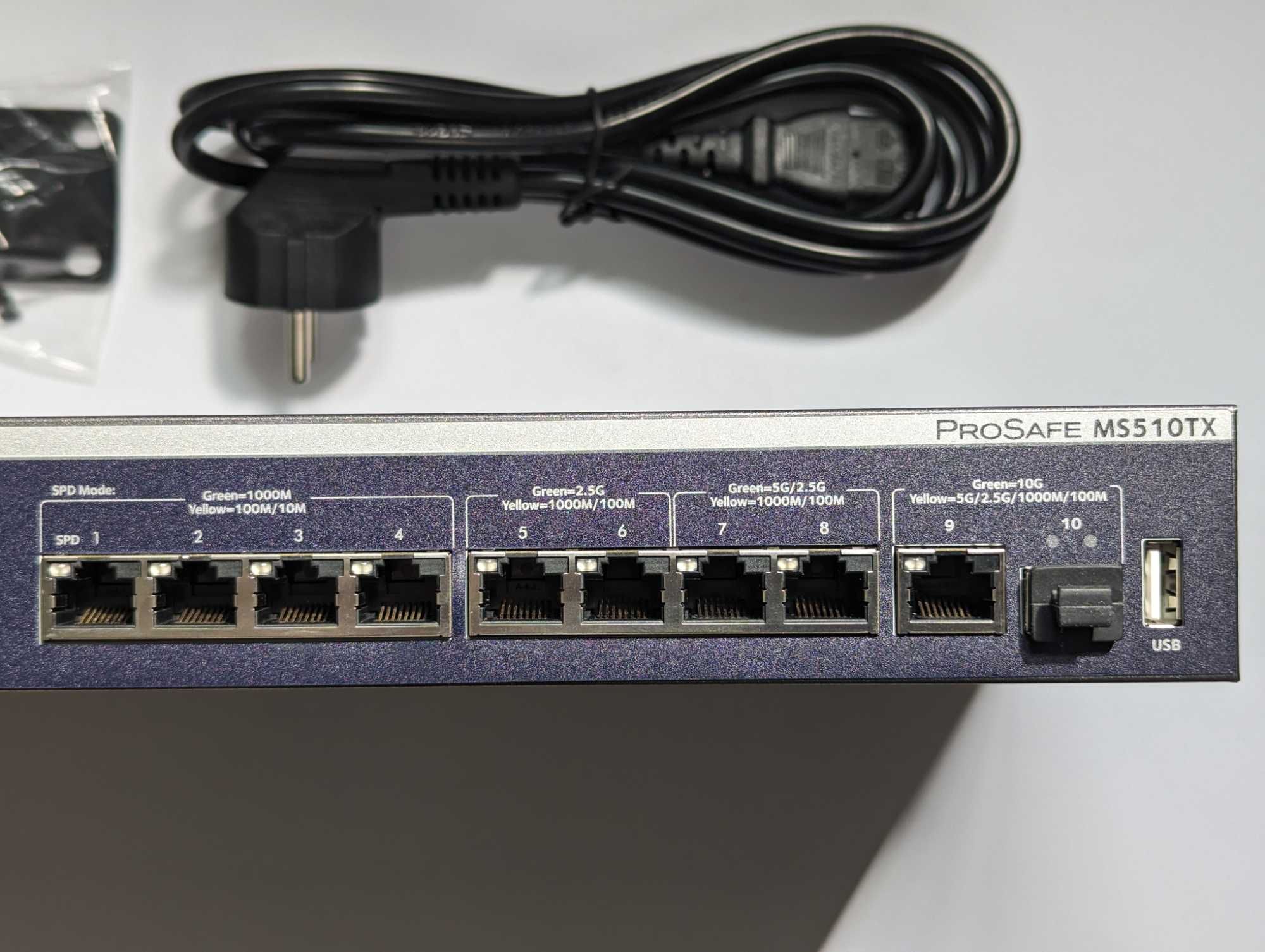 10G\5G\2.5G\1G RJ-45 SFP+ L2 комутатор NETGEAR MS510TX світч switch