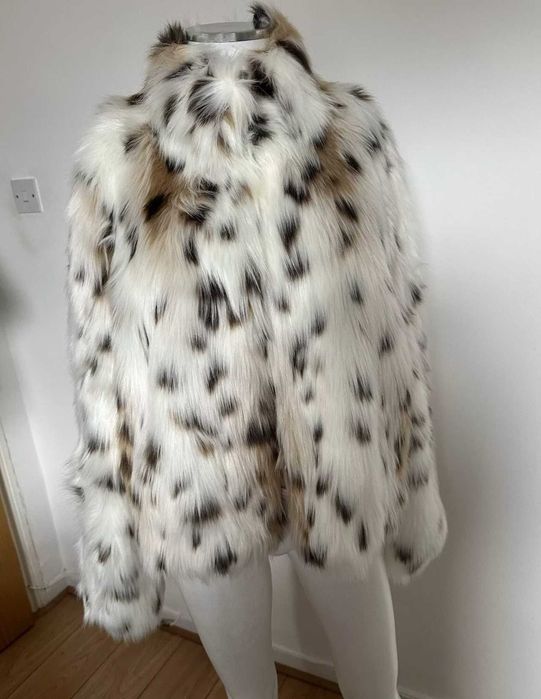 Шуба Zara оригінал леопард 4360/241 leopard faux fur jacket