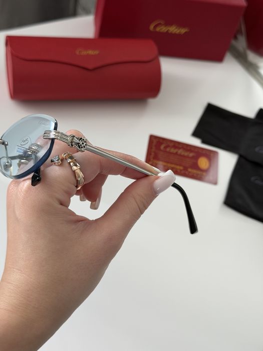 Солнцезащитные очки cartier антиблик полный комплект
