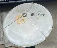 Супутникова прямофокусна антена Elsat 120см алюмінієва з актуатором