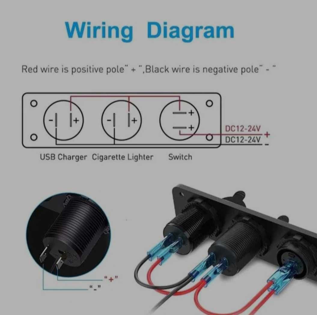 Панель USB /прикуриватель/кнопка