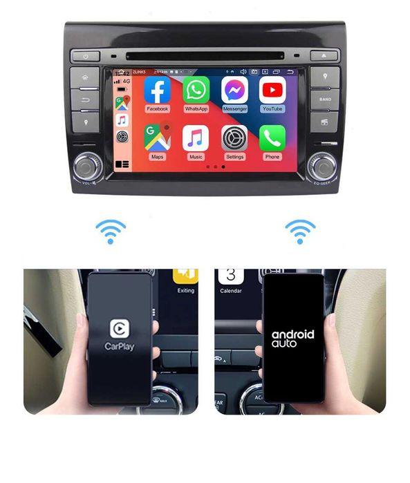 Fiat Bravo Radio FM RDS DAB+ Android CarPlay DVD CD MP3 WiFi USB GPS