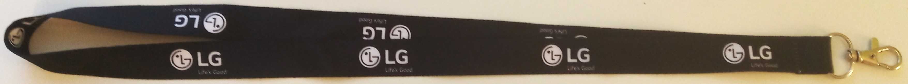 Smycz + karabińczyk czarna LG klucze identyfikator card holder etui