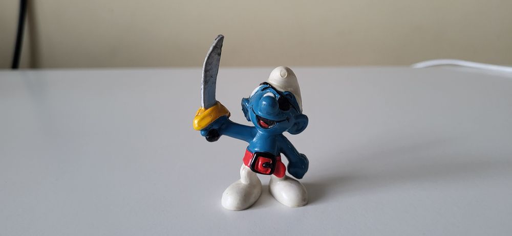 Schleich smerf smurf pirat figurka unikat model wycofany z 1978 r.