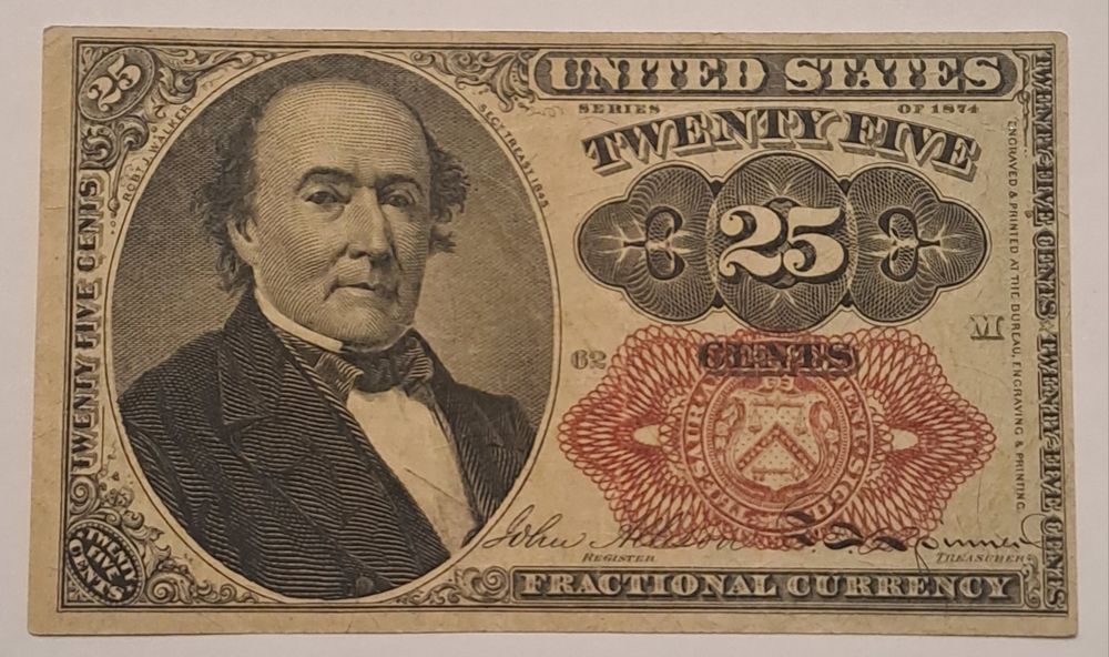 Stare 25 centów USA z 1874r.