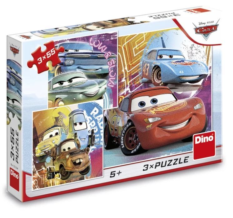 Puzzle dla dzieci Auta Cars Kumple 3 x 55 el.