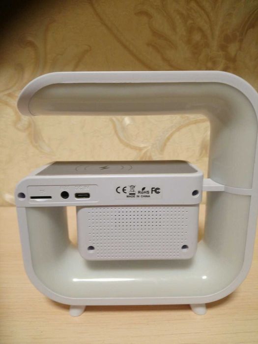 Універсальна бездротова лампа-колонка з будильником, RGB