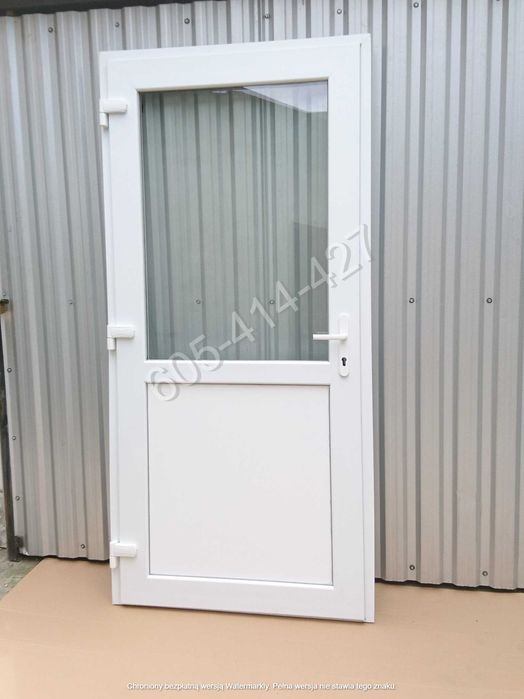 Drzwi zewnętrzne PCV 1000x2000 białe sklepowe TRANSPORT CAŁA POLSKA