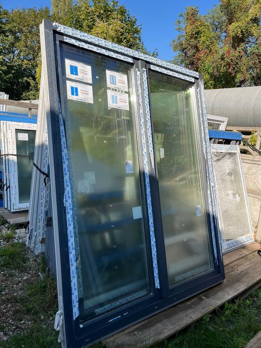 Okno PCV BALKON 176x220 NOWY od ręki! antracyt