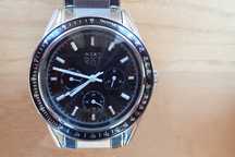Zegarek męski, jak Omega Speedmaster, Next GMT, kwarc, czarny, srebrny