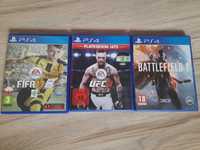 PS4  UFC3/Battlefield1/Fifa17