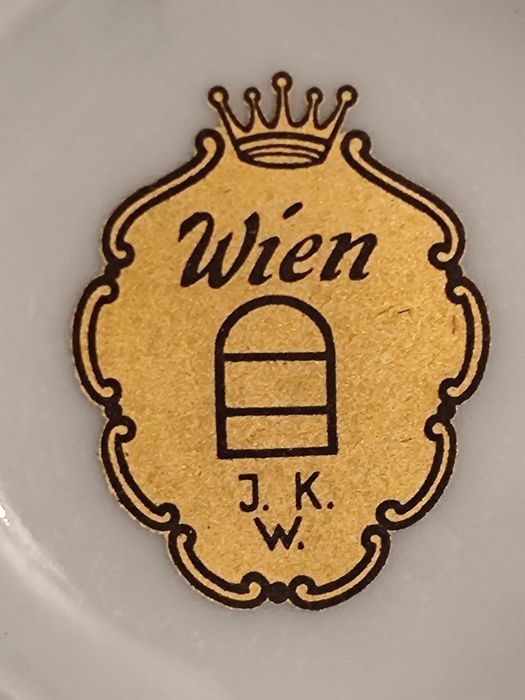 Porcelana Wiedeń Serwis  Tet- Ta -Tet J.Kuba Karlsbad Złoto 24 K