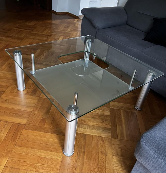 Stolik kawowy-szklany