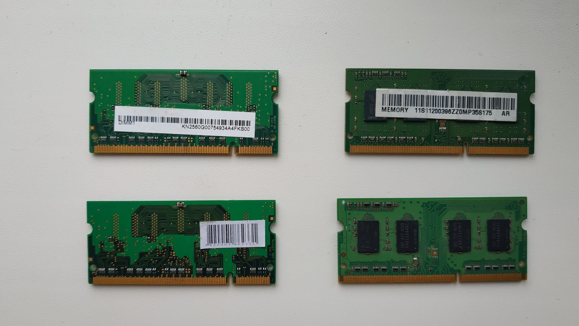 Оперативная память DDR2 2Gb, DDR3 4Gb (2+2Gb) для ноута, продажа обмен