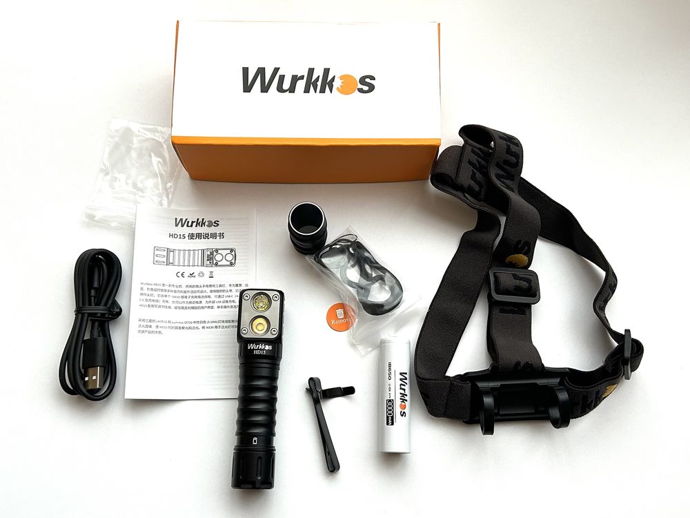 Налобный фонарь Wurkkos HD15 HD20 HD50 с аккумуляторами