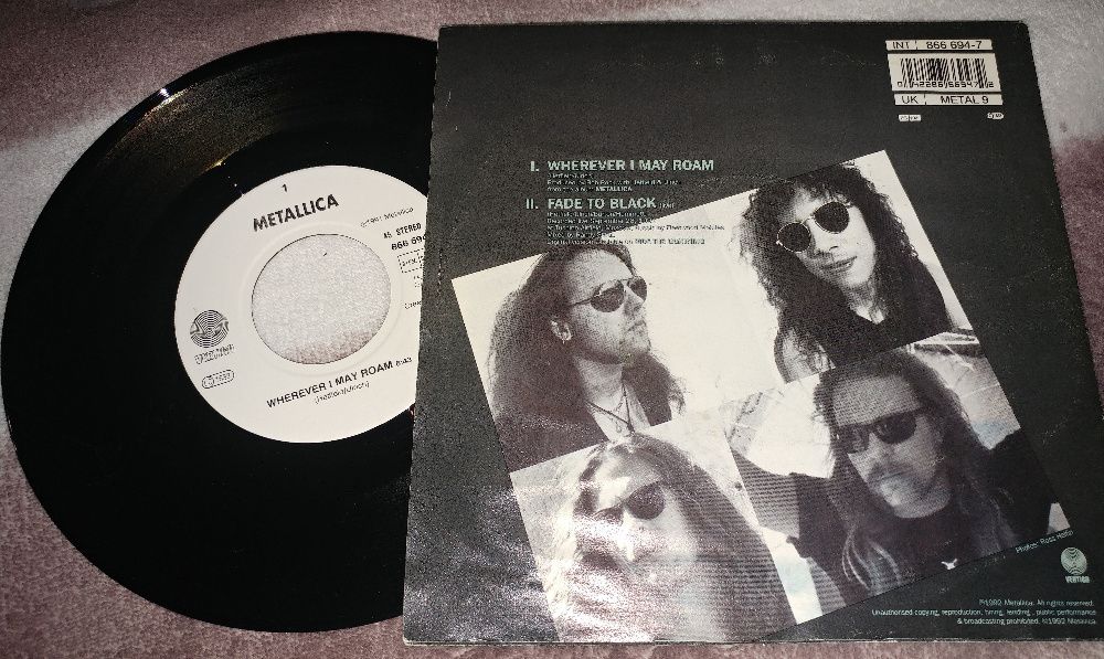 Metallica ‎– Wherever I May Roam 7", 45 RPM