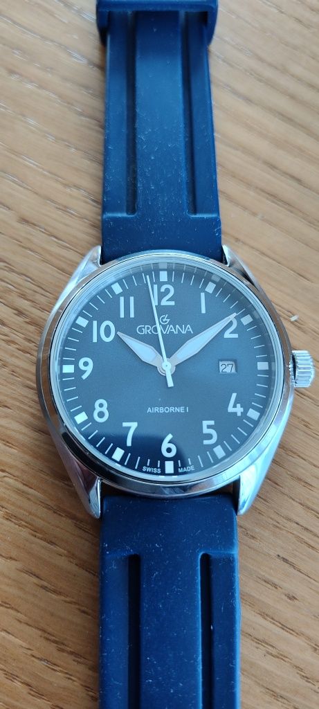 Zegarek Grovana Airborne l - pilot - Swiss Made szafir 43 mm