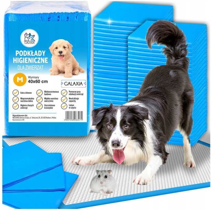 PODKŁADY DLA PSÓW Psa Higieniczne Maty Do Sikania Zwierząt 40x60 50szt
