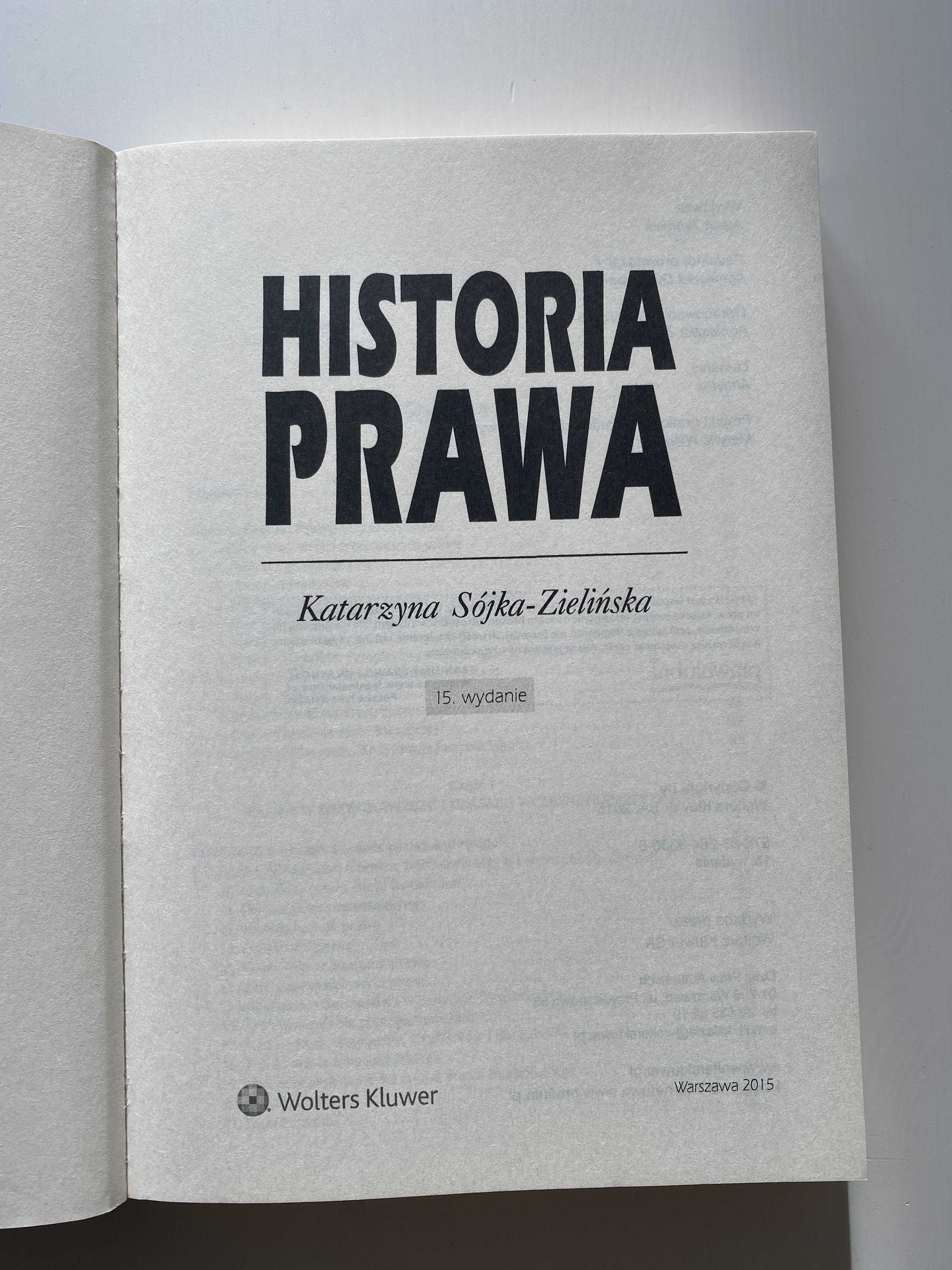 Historia prawa K. Sójka 15. wydanie