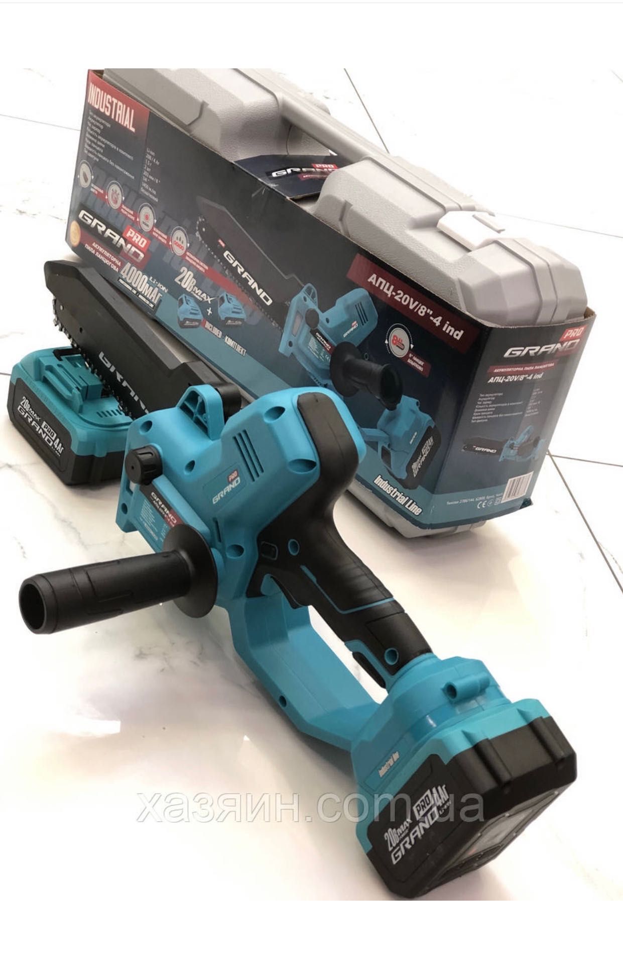 Аккумуляторная пила цепная Grand АПЦ-20V/8"-4 ind INDUSTRIAL 203 мм
